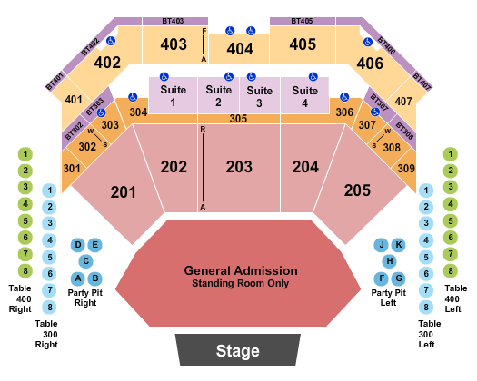 Choctaw Event Center Seating Chart