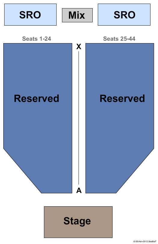 Choctaw Casino & Resort - Durant Reserved Floor Seating Chart