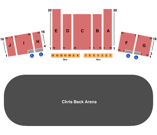 Chris Beck Arena at Sonoma County Fairgrounds Monster X Seating Chart