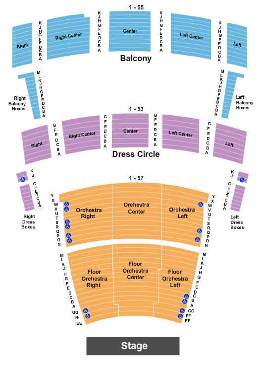Chrysler Hall Endstage No Pit Seating Chart