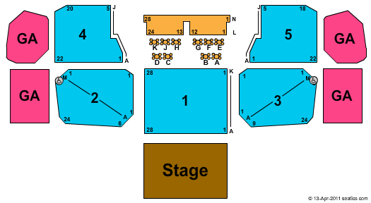 Chukchansi Gold Resort And Casino End Stage Seating Chart