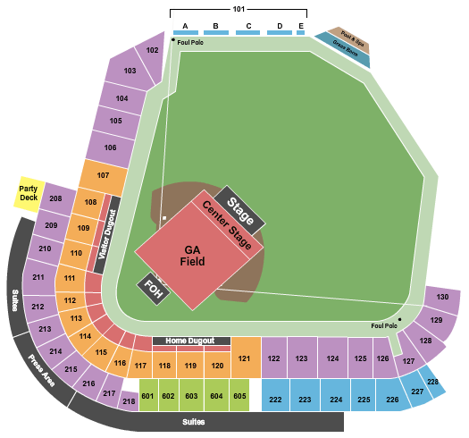 Chukchansi Park Jake Owen Seating Chart