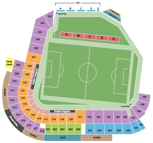 Chukchansi Park Soccer-3 Seating Chart