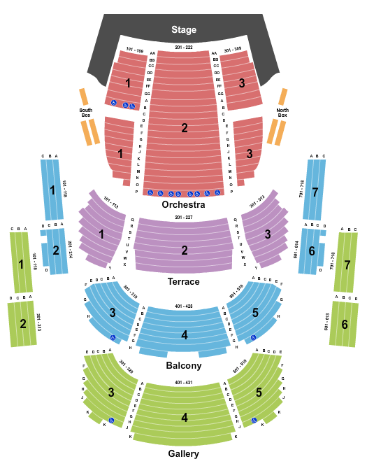 seating chart for Cincinnati Music Hall - End Stage - eventticketscenter.com