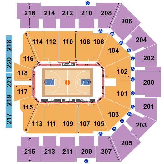Georgetown Hoyas Basketball Seating Chart
