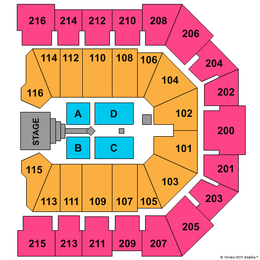 Cintas Center End Stage Seating Chart