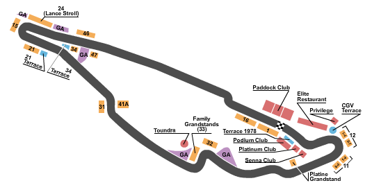 Circuit Gilles Villeneuve Seating Map