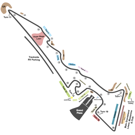 seating chart for Circuit of The Americas - Racing - eventticketscenter.com