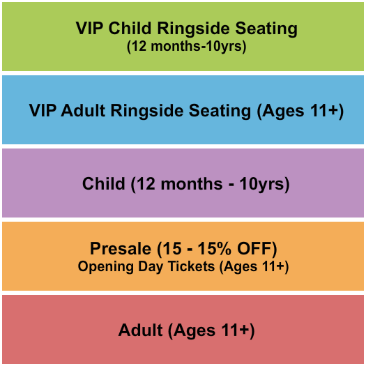 The Commons - Federal Way GA Adult / Child & VIP Seating Chart