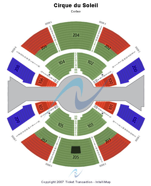 Grand Chapiteau - Ball Arena Corteo Seating Chart