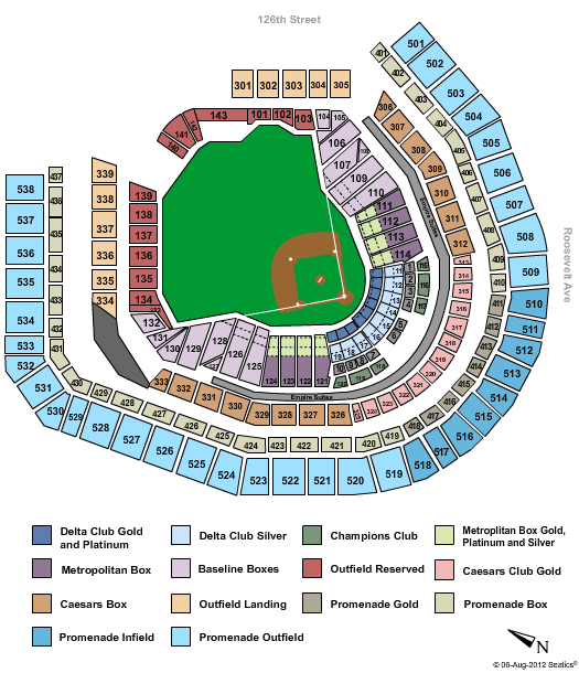 Citi Field 2013 MLB Allstar Game - Zone Seating Chart