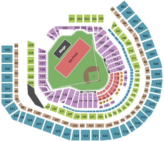 Citi Field Endstage GA Field Seating Chart