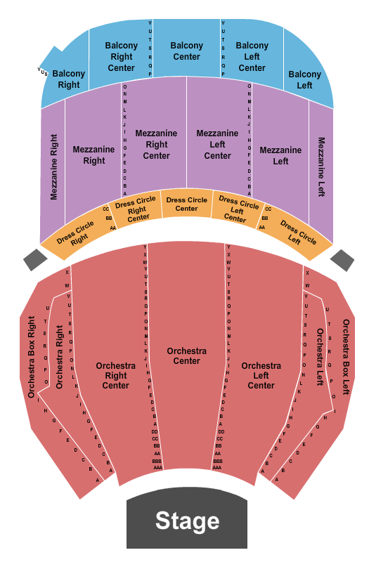 Citizens Bank Opera House Endstage - AAA Seating Chart