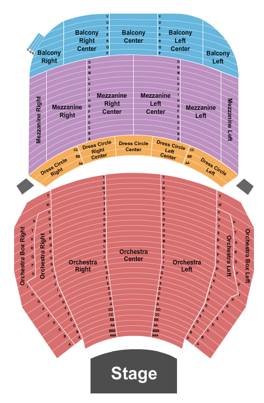 Citizens Bank Opera House Endstage - AAA Seating Chart