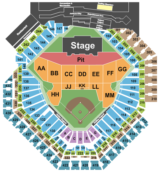 Citizens Bank Park Guns N Roses Seating Chart