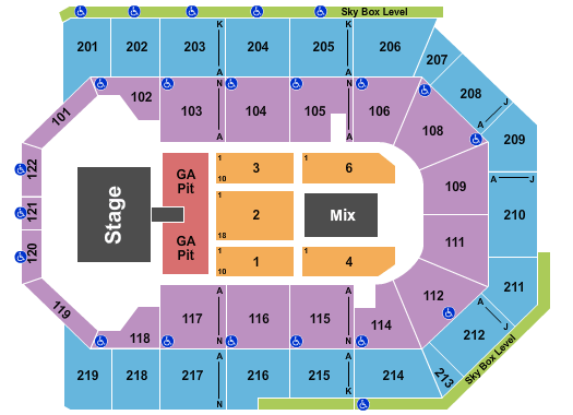 Toyota Arena - Ontario Justin Moore Seating Chart