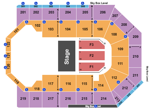 Toyota Arena - Ontario Third Day Seating Chart