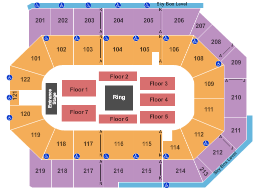 Toyota Arena - Ontario WWE Seating Chart