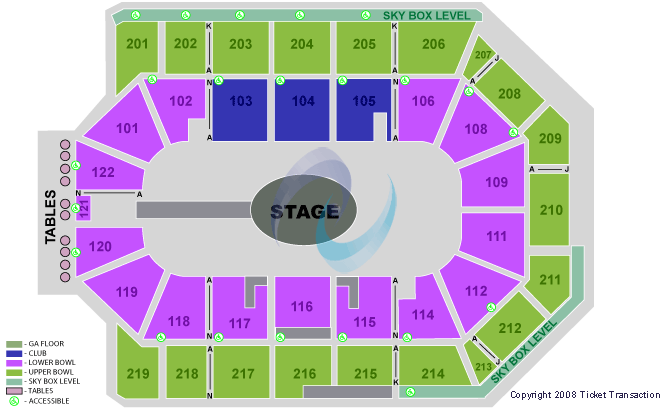 Toyota Arena - Ontario Center Stage GA Floor Seating Chart