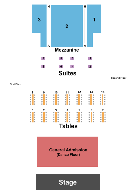 Citrus Live Endstage GA Floor w/ Tables Seating Chart