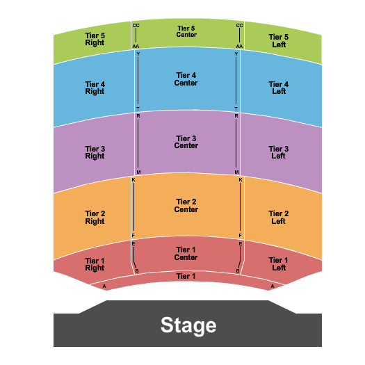 City National Grove of Anaheim Endstage Tiers Seating Chart