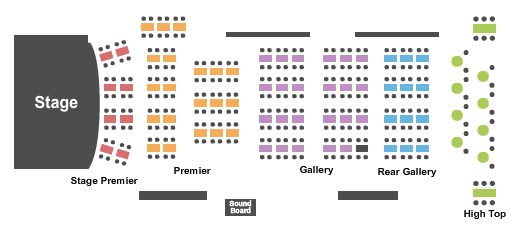 seating chart for City Winery - Boston - Endstage Tables 2 - eventticketscenter.com