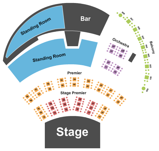 City Winery - Nashville Endstage/GA Seating Chart