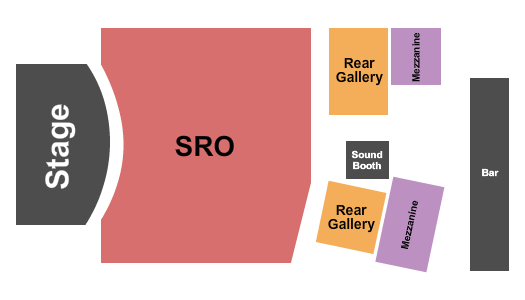 City Winery - Philadelphia Endstage SRO/Rear Gallery/Mezzanine Seating Chart