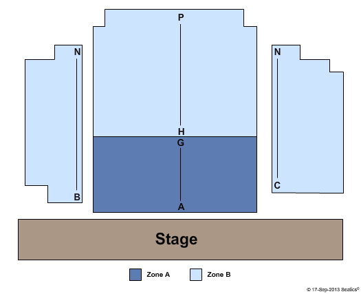 Freede Little Theatre At Civic Center Music Hall Endstage Zone Seating Chart