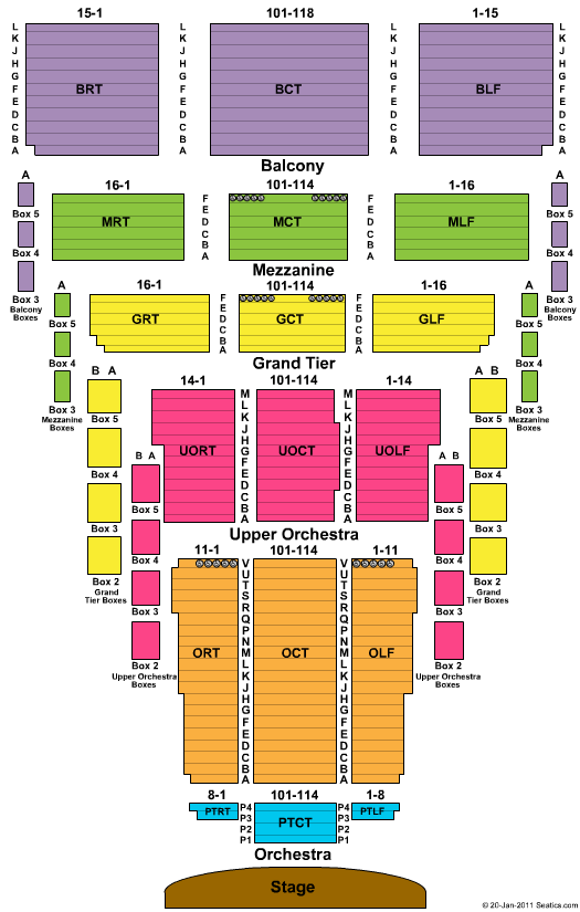 Thelma Gaylord PAT At Civic Center Music Hall Standard Seating Chart