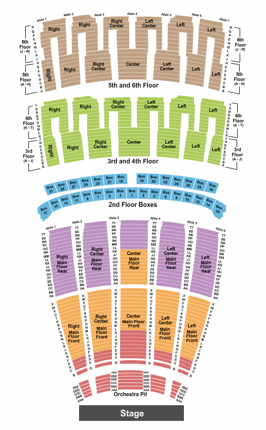 Civic Opera House Seating Map