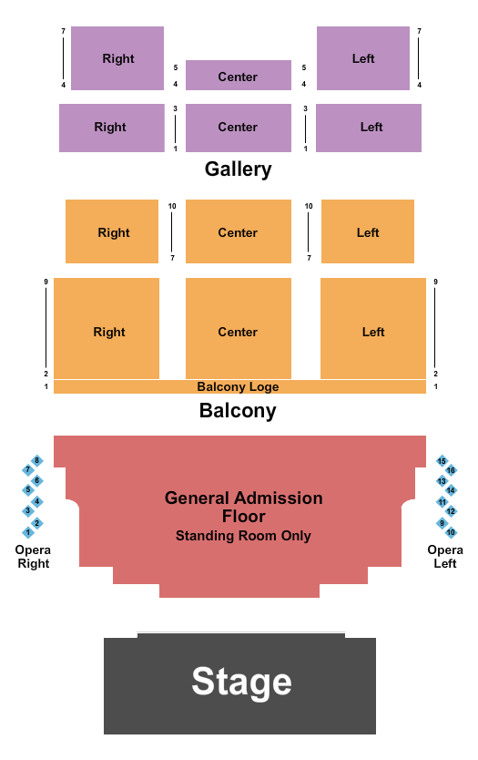 Joy Theater New Orleans Seating Chart
