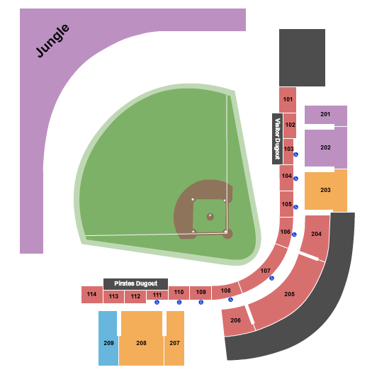 Clark-LeClair Stadium Baseball 2020 Seating Chart