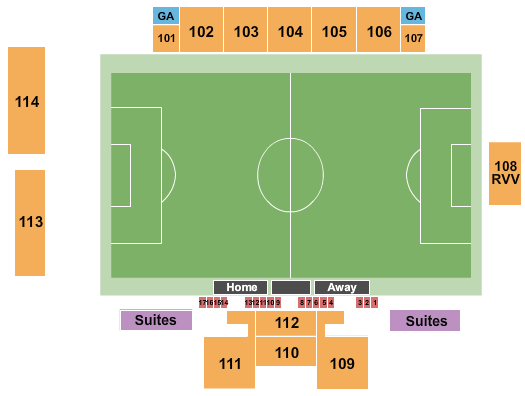 Clarke Stadium Soccer 2 Seating Chart