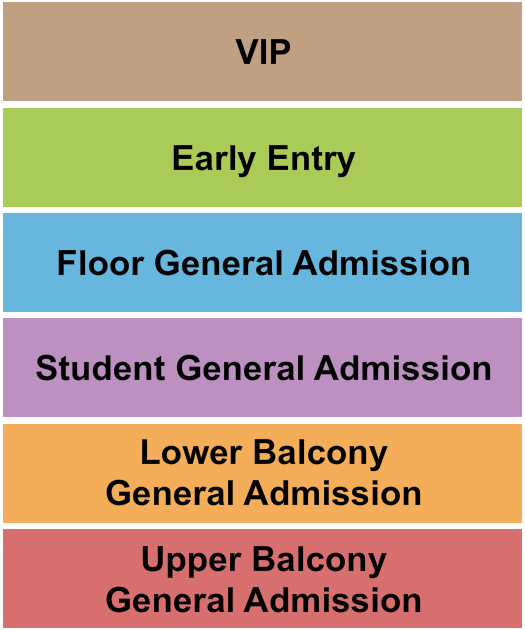 Classic Center Theatre VIP/EarlyEntry/GA/Balc Seating Chart