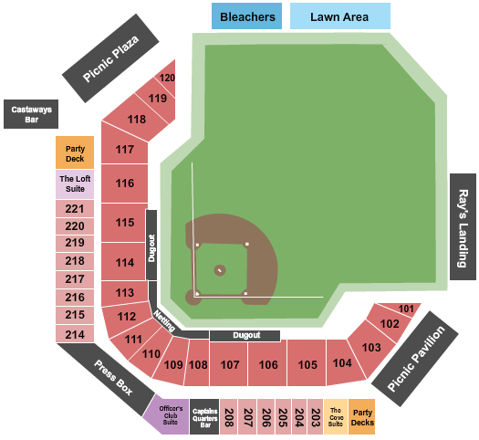 seating chart for Classic Park - Baseball - eventticketscenter.com