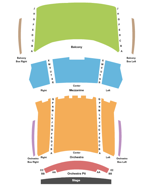 Ronald and Lynda Nutt Theatre at Clayton Center For The Arts Seating Map