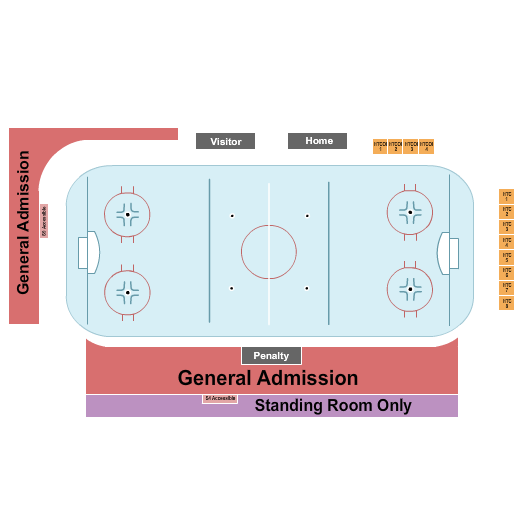 Clearview Arena Hockey - Mens Seating Chart
