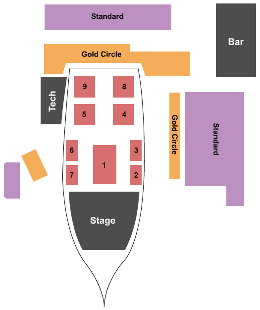Cleopatra's Barge at Caesars Palace Endstage 3 Seating Chart