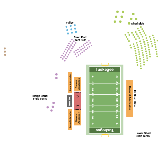 Cleve L. Abbott Memorial Alumni Stadium Football Seating Chart