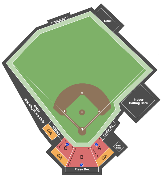 Cliff Hagan Stadium Baseball Seating Chart