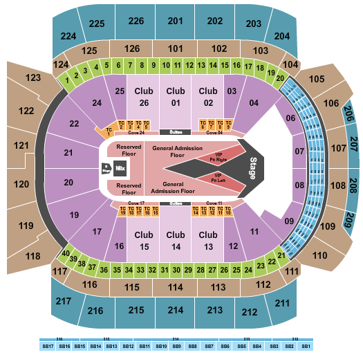 seating chart for Climate Pledge Arena - Carrie Underwood - eventticketscenter.com