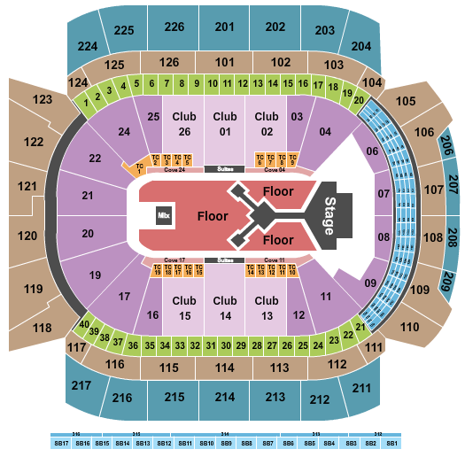 seating chart for Climate Pledge Arena - Dude Perfect - eventticketscenter.com