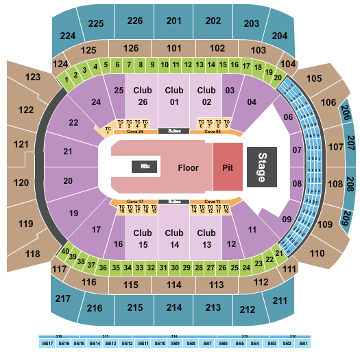 Climate Pledge Arena Endstage GA Pit & Floor Seating Chart