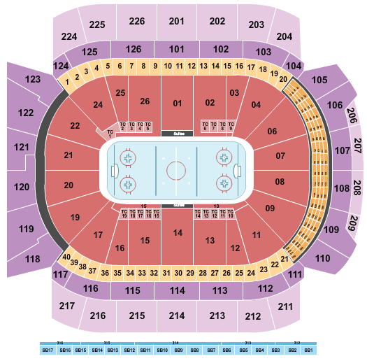 seating chart for Climate Pledge Arena - Hockey 1 - eventticketscenter.com
