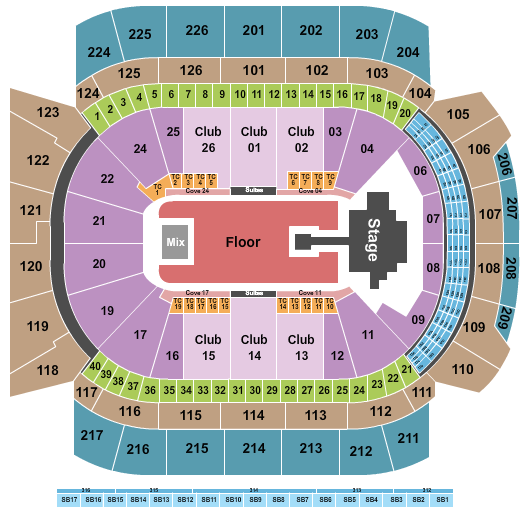 seating chart for Climate Pledge Arena - JJ Lin - eventticketscenter.com