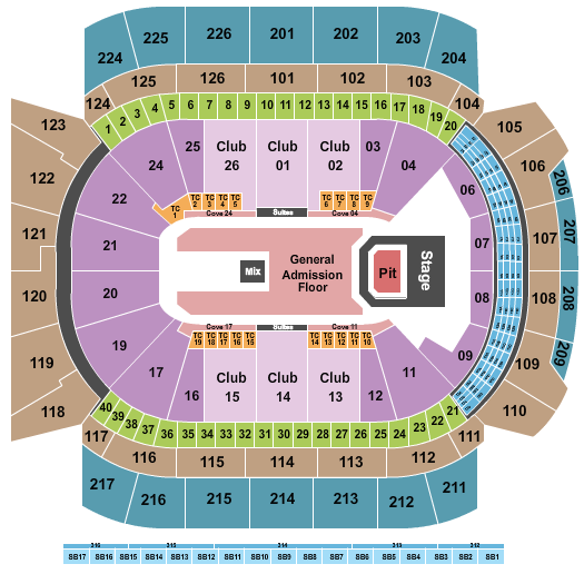 Moda Center at the Rose Quarter DO NOT USE Seating Chart