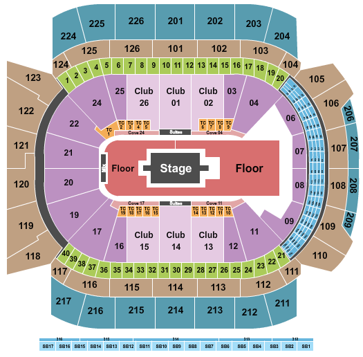 seating chart for Climate Pledge Arena - Rauw Alejandro - eventticketscenter.com