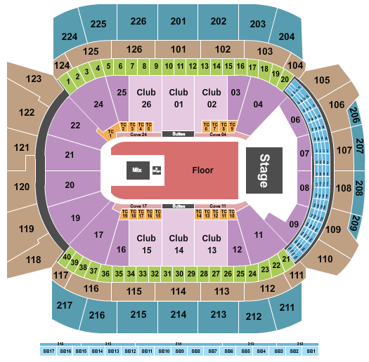 seating chart for Climate Pledge Arena - Shania Twain 2 - eventticketscenter.com