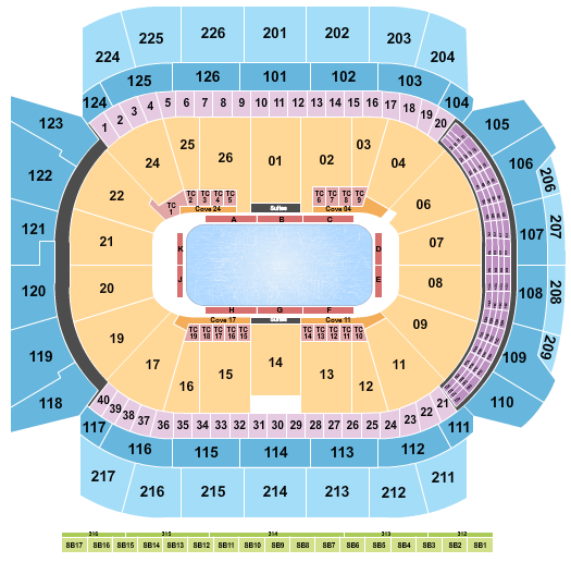 seating chart for Climate Pledge Arena - Stars on Ice - eventticketscenter.com